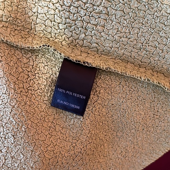 Berek Crinkle Top Green Black Geometric One Button Abstract Womens Sz M - Picture 6 of 6